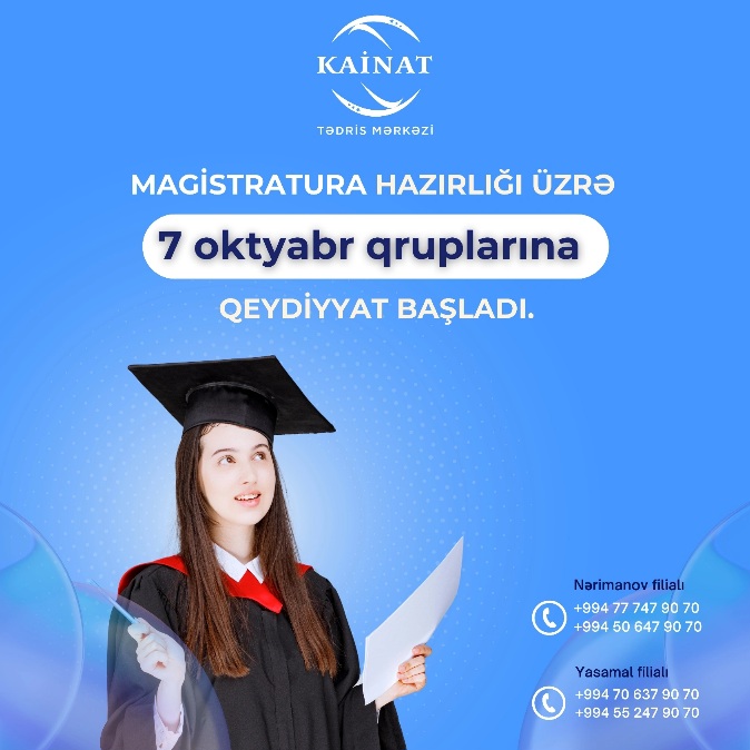 Magistratura hazırlığı üzrə İNTENSİV qruplara qeydiyyat başladı!