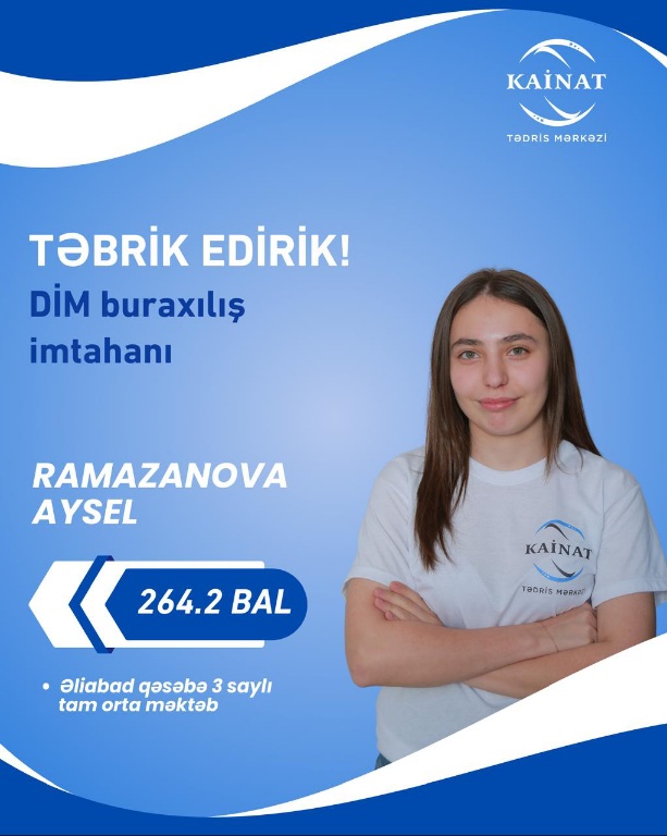 2024 - 2025 - ci il üçün keçirilən QƏBUL imtahanında yüksək nəticə göstərən Kainatçılar!