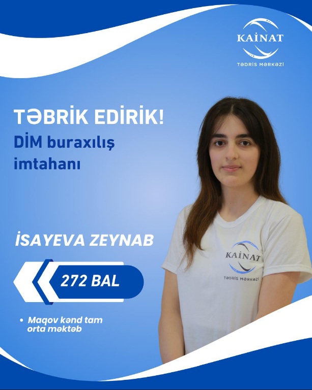 2024 - 2025 - ci il üçün keçirilən QƏBUL imtahanında yüksək nəticə göstərən Kainatçılar!