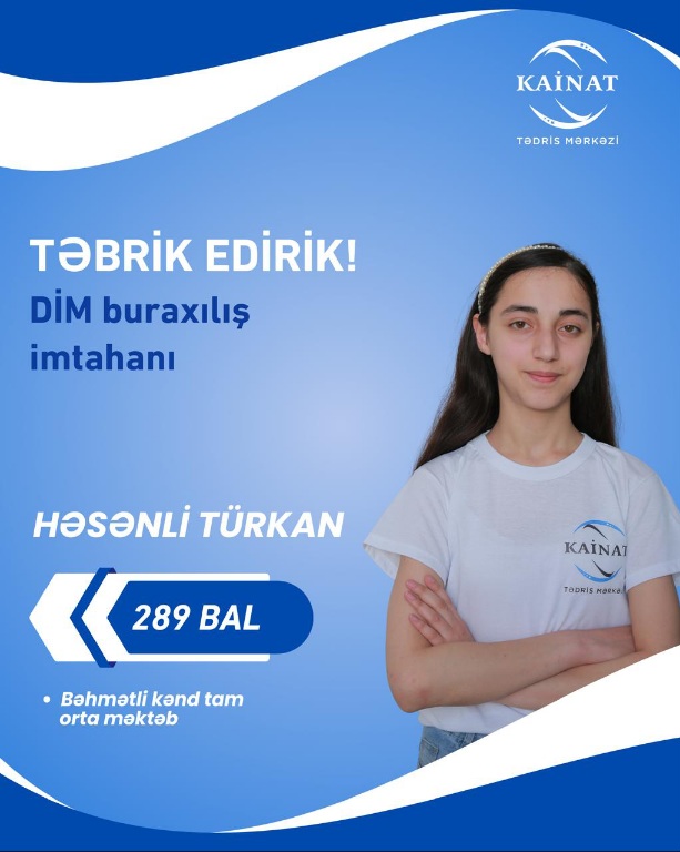 2024 - 2025 - ci il üçün keçirilən QƏBUL imtahanında yüksək nəticə göstərən Kainatçılar!